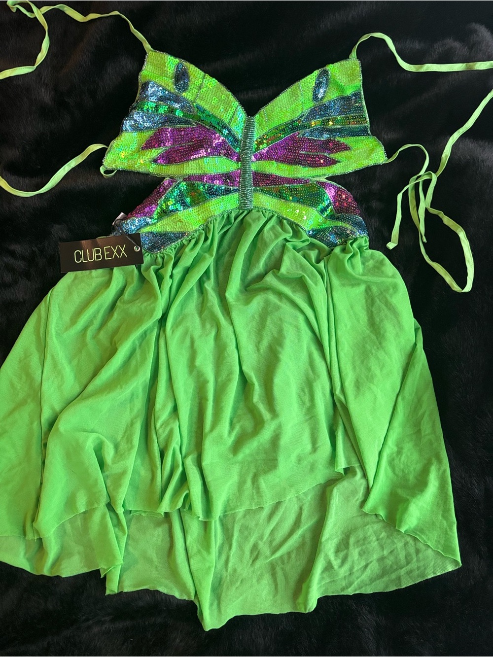 Club Exx Playa Dreamin’ Butterfly Dress 🦋✨ NWT Dolls Kill Festival Dress size M